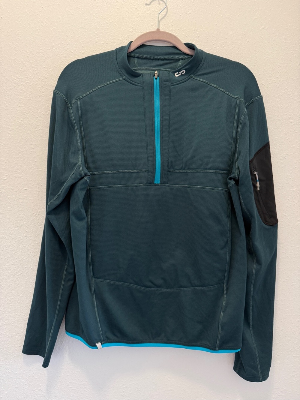 Oros Men’s Horizon Solarcore 1/4-Zip Thermal Pullover Jacket Evergreen Medium